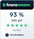 finanzwissen Testergebnis: 93%, sehr gut